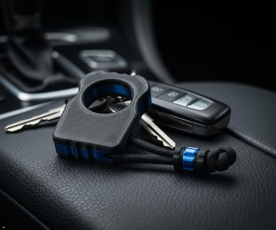 Metallic Silk Knuckles, blue silk accent with car keys