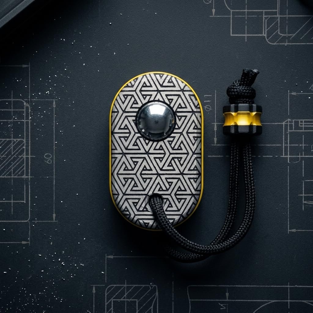 Roller Scroller, gold Cubic on a dark mat