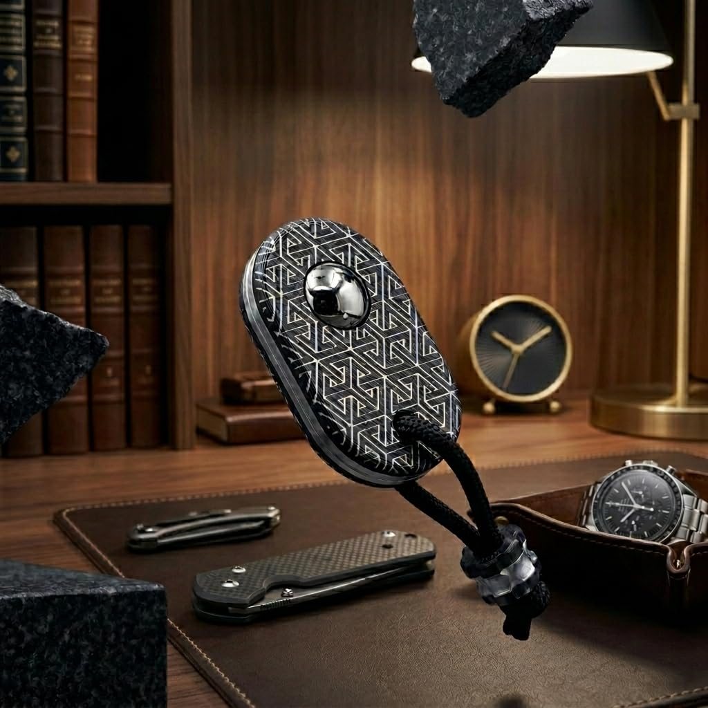 Roller Scroller, silver Cubic on a study desk